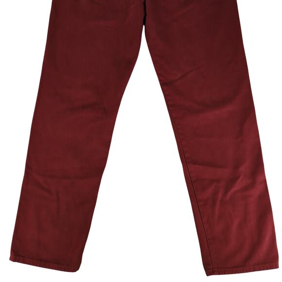 Marithe Francois‎ Girbaud High-rise Straight Leg Jeans Red Pants Women's 7/8 - Picture 6 of 9